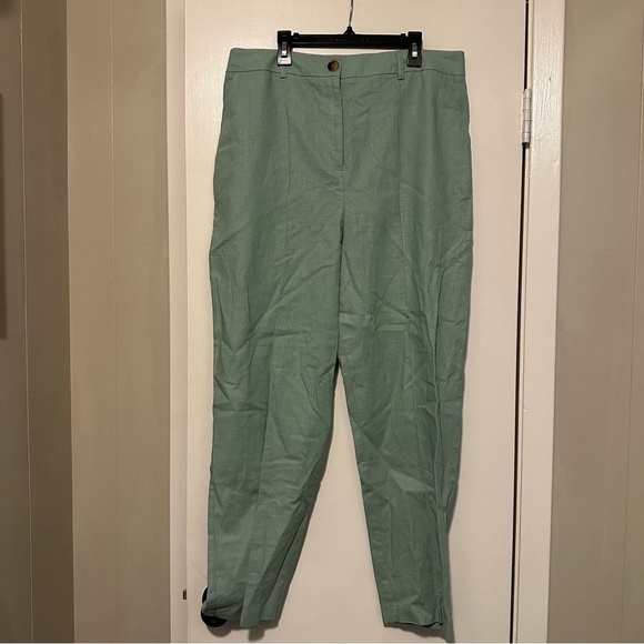 ASOS Pants - ASOS Design dad linen pants light green size 12